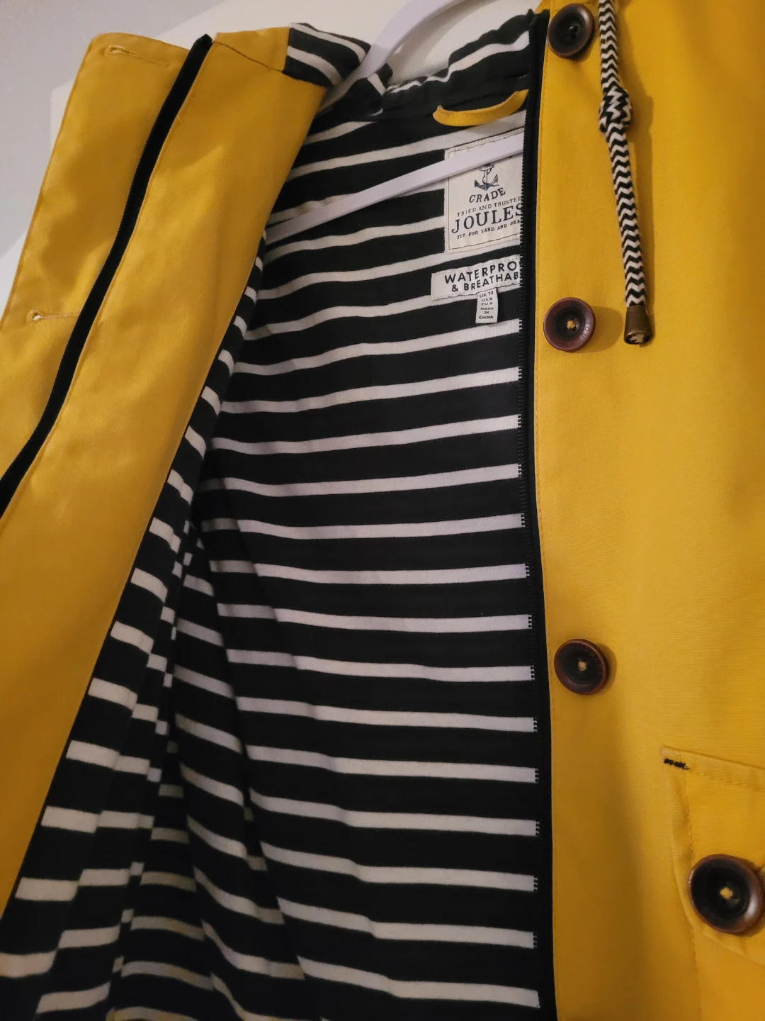 Joules Waterproof Jacket - Yellow, Size 6 US - photo 5