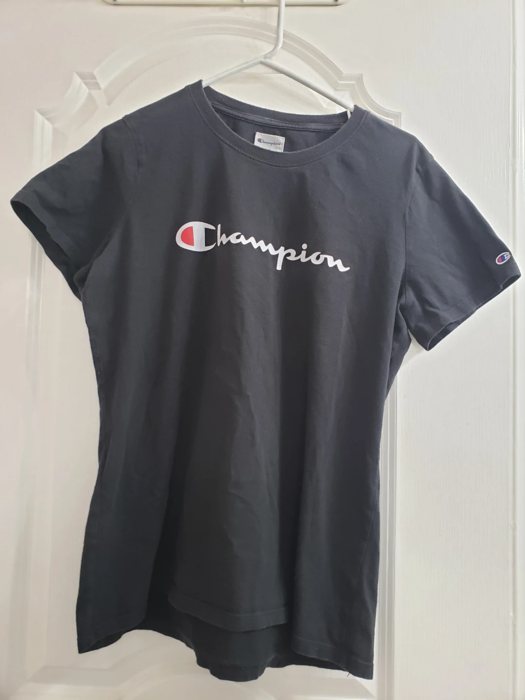 Champion T-Shirt - Black, Size L for women