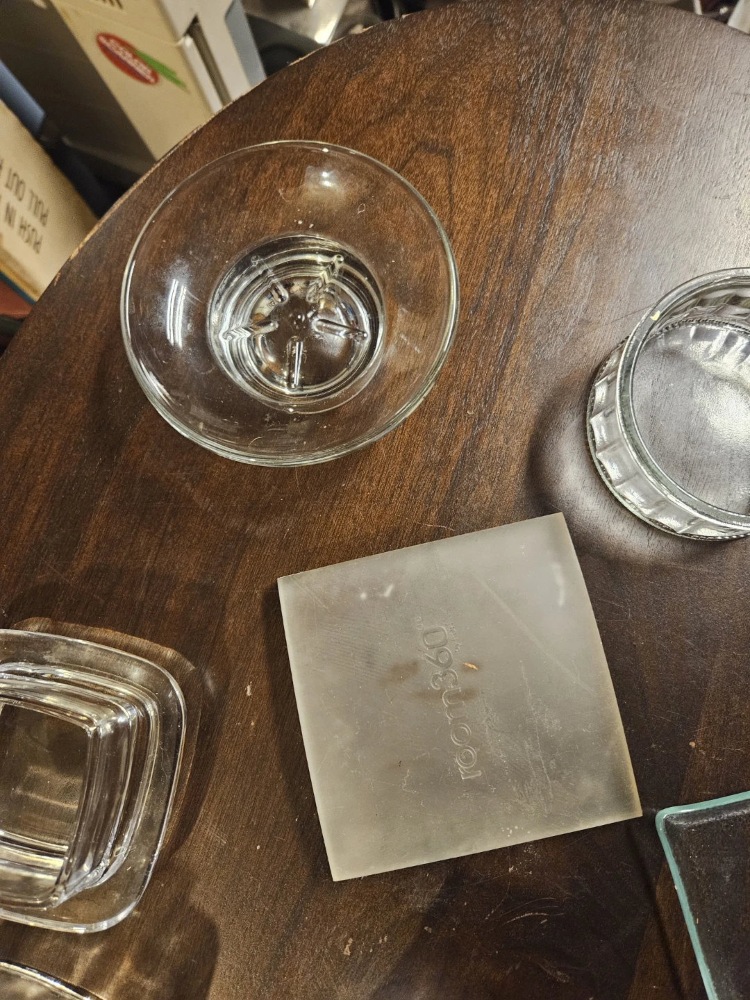 Assorted Clear Glass Small Dishes and Coasters - photo 4
