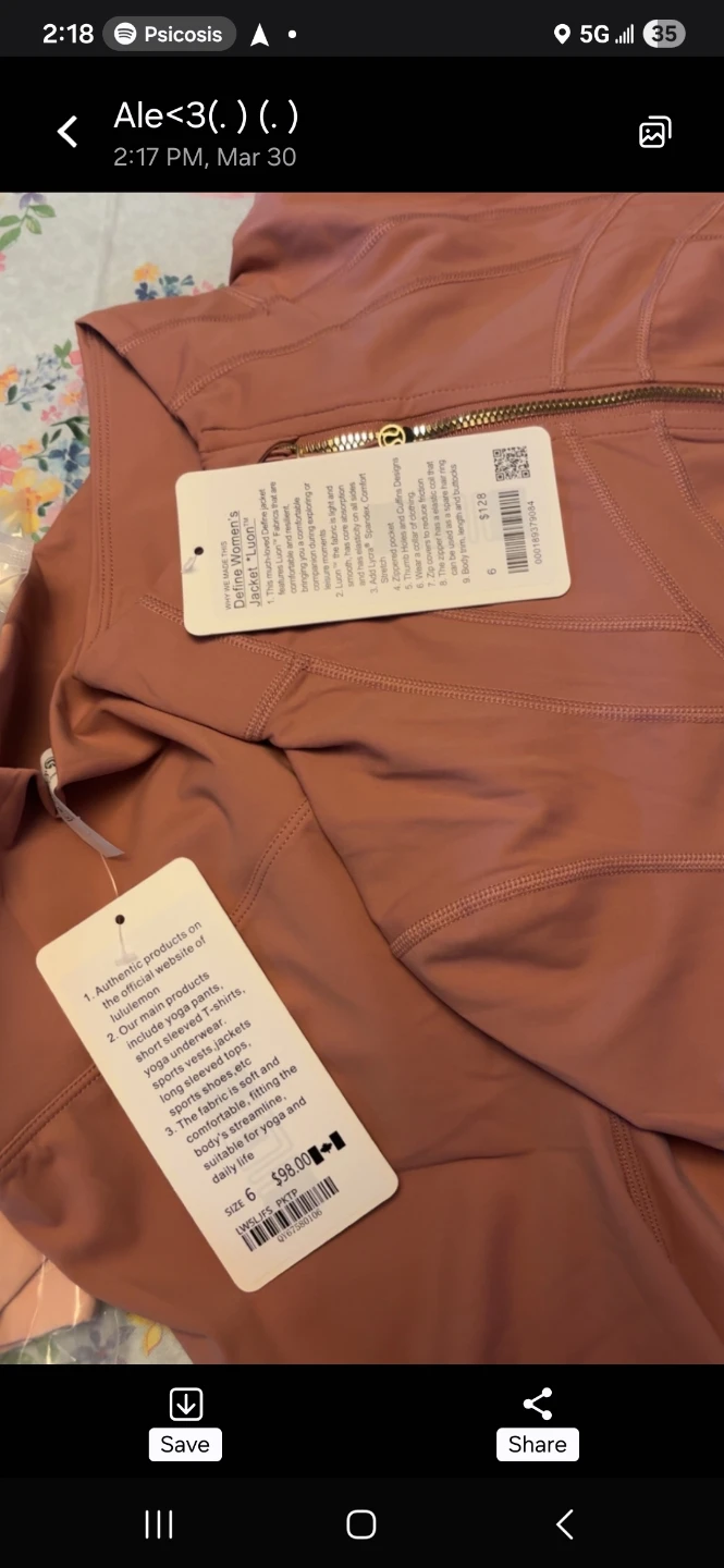 Lululemon Define Jacket Women's Size 6 Rose Pink - photo 3