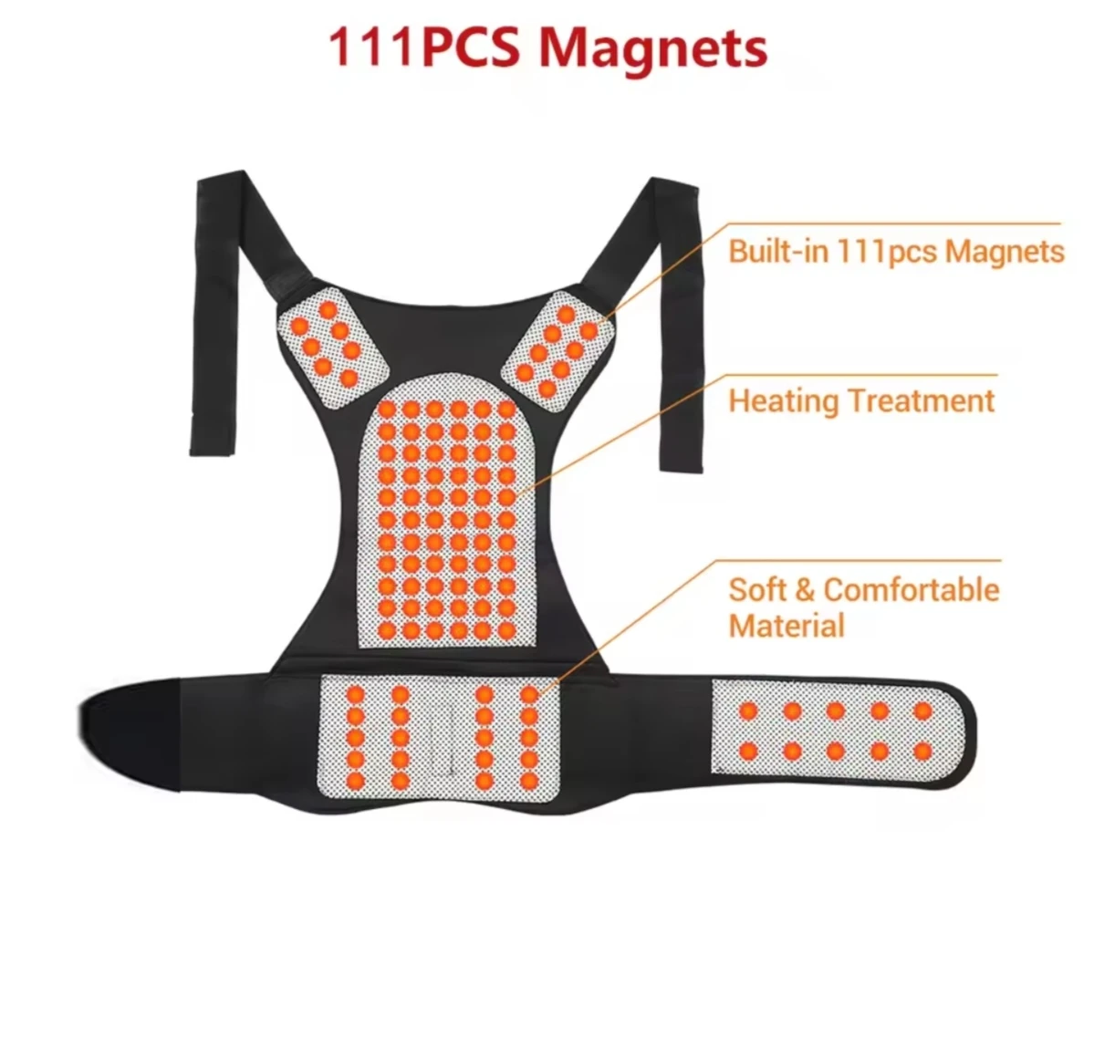 Heated Back Brace with 111 Magnets - photo 4