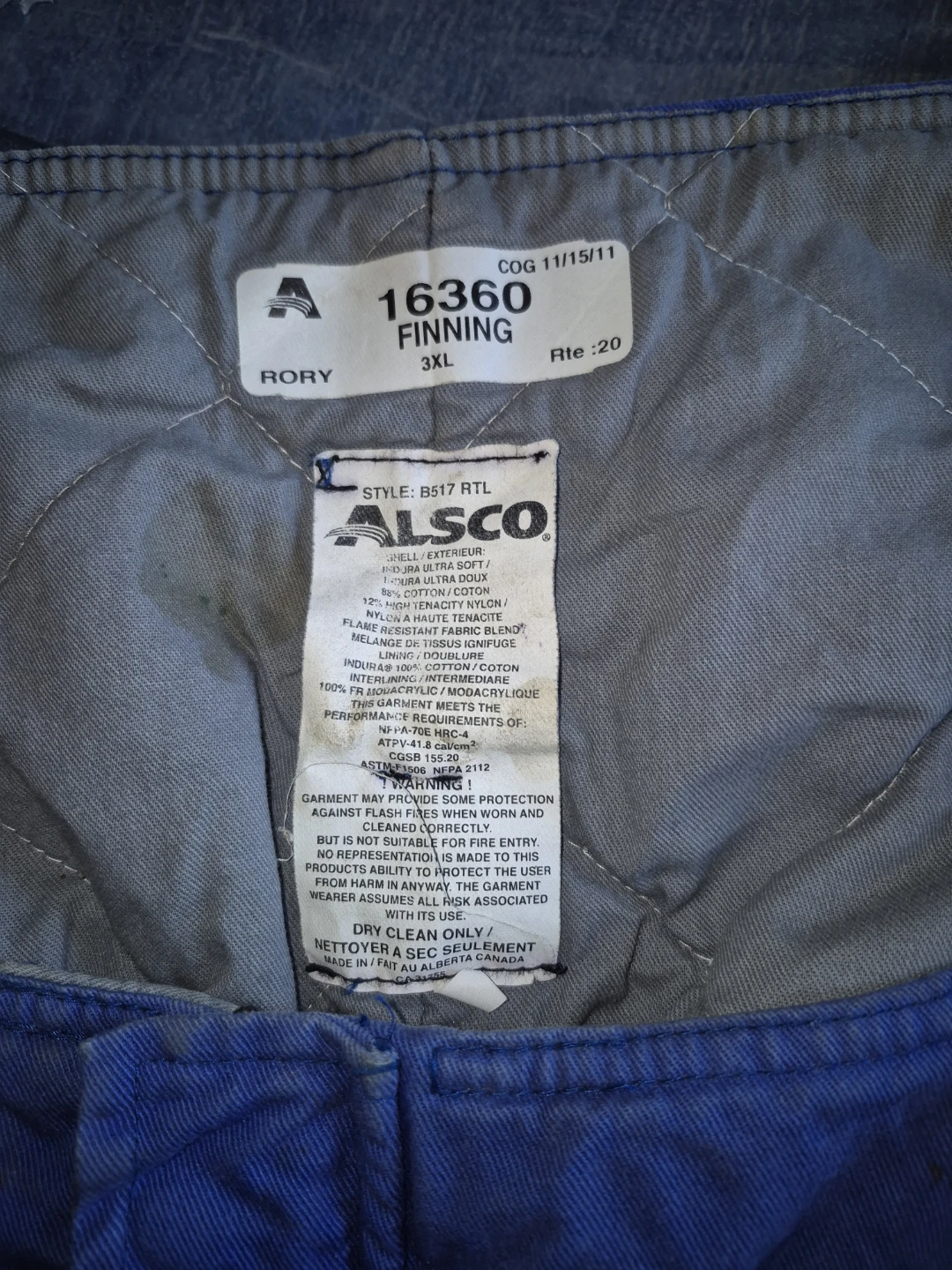 ALCO Fire-Resistant Work Overalls - 3XL - photo 3