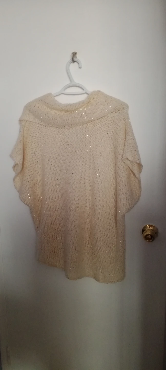 Calvin Klein Jeans Women's Sequin Cowl Neck Sweater L/G - photo 4