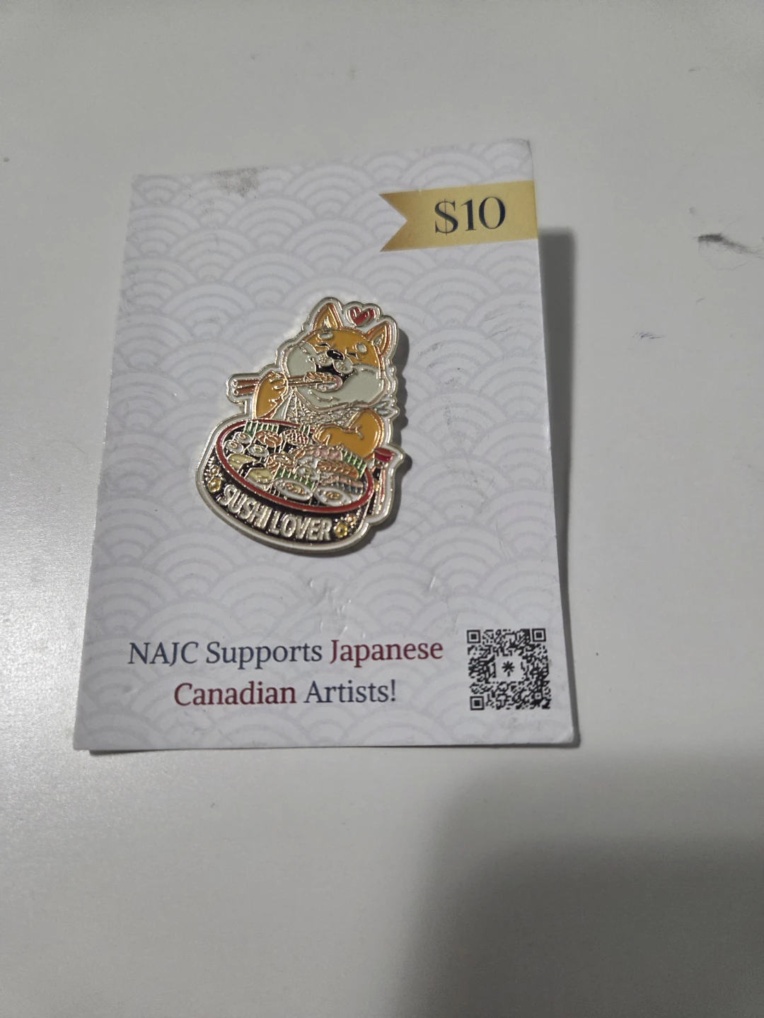 Sushi Lover Shiba Inu Enamel Pin