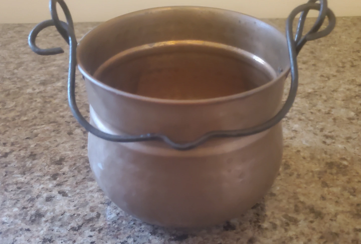Vintage Copper cauldron with Handle - photo 3