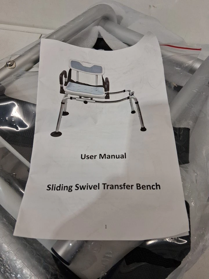 Shower Chair Tub Transfer Bench with 360° Swivel Seat - photo 4