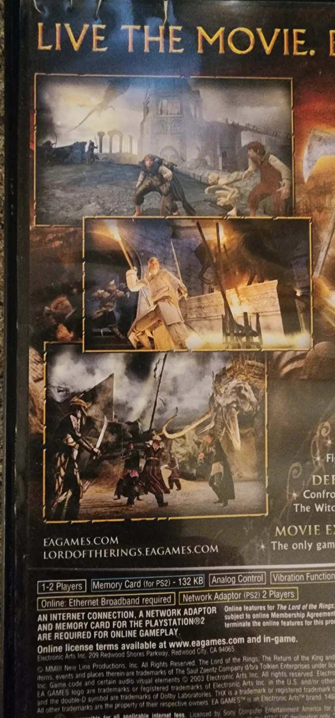 LOTR The Return of the King (PlayStation 2, PS2) - photo 2
