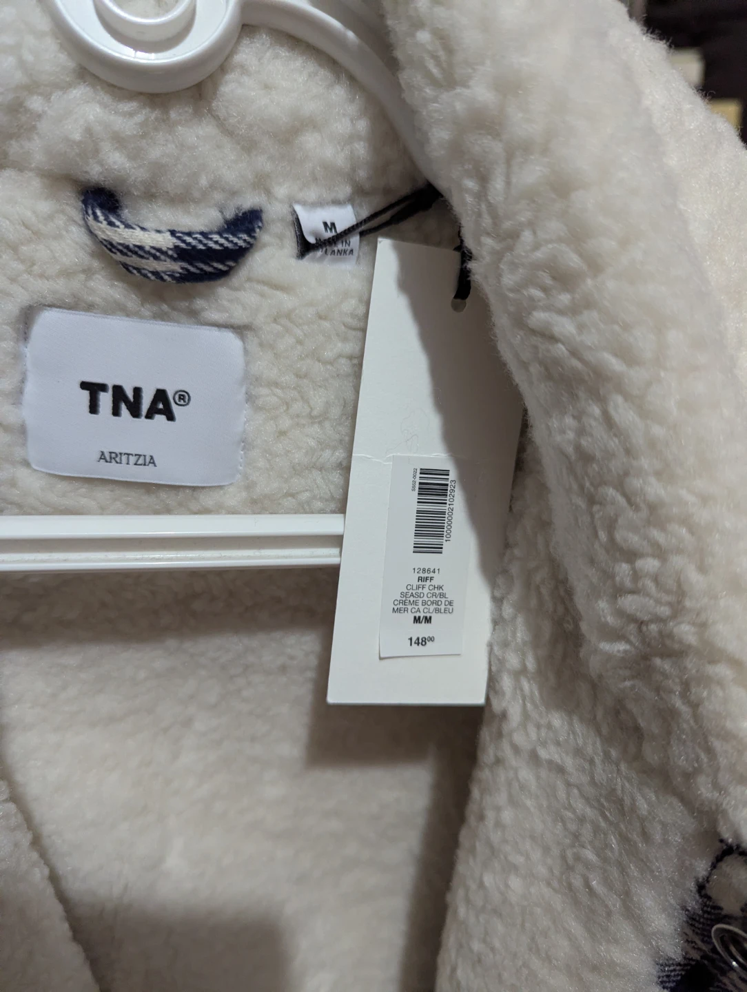 TNA Aritzia Sherpa Lined Plaid Shirt Jacket - photo 2