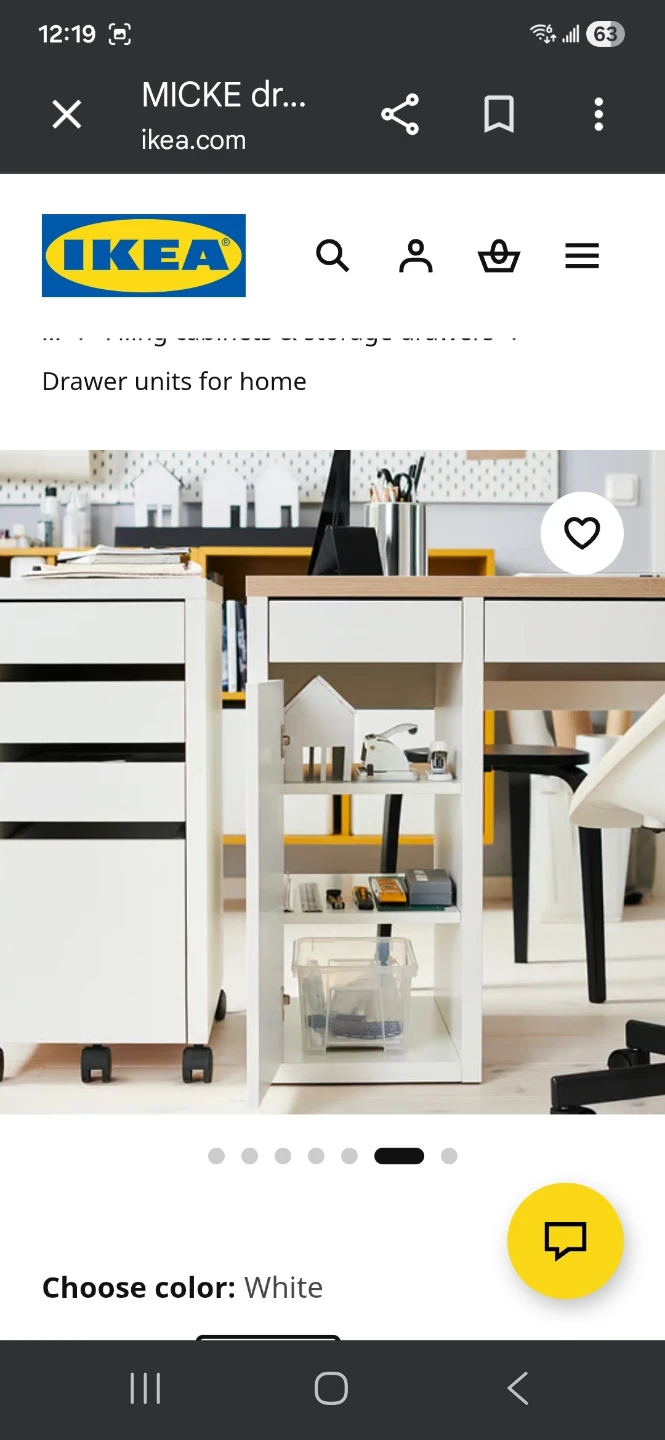 IKEA MICKE Drawer Unit on Wheels - photo 5