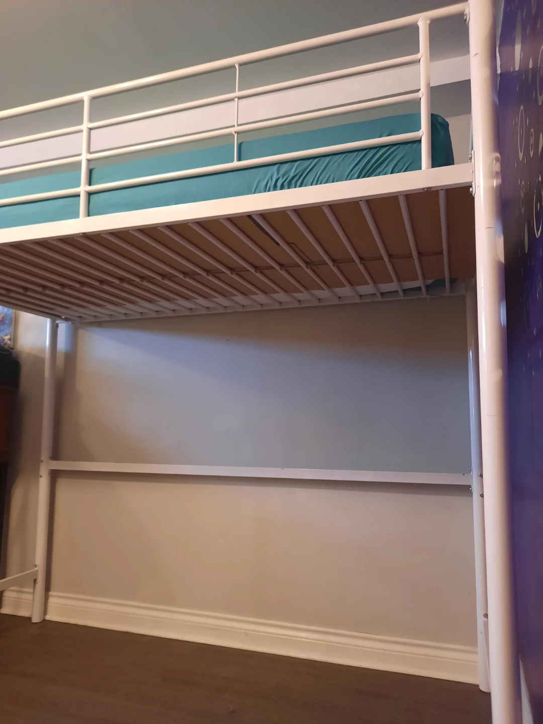 White Twin Loft Bed Frame - photo 3