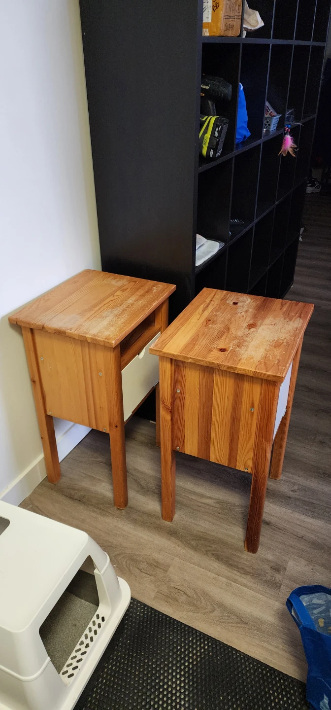 Wooden Side Table with Drawer - photo 5