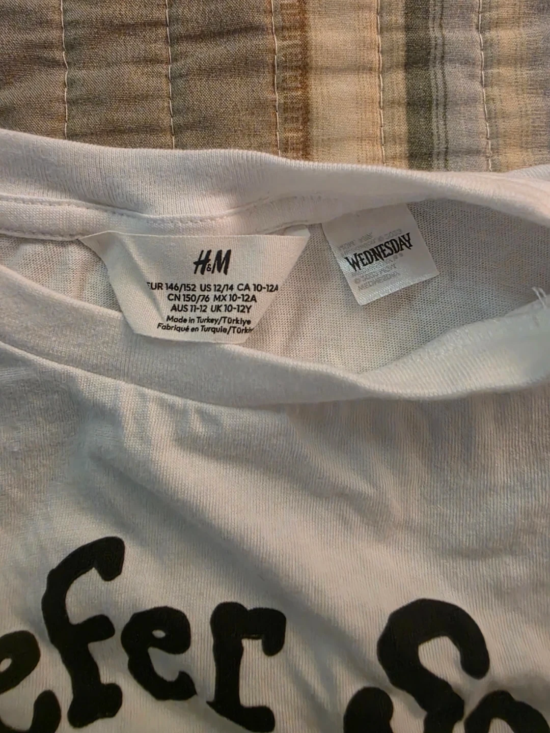 H&M Wednesday Addams "We Prefer Spooky" T-Shirt - photo 3