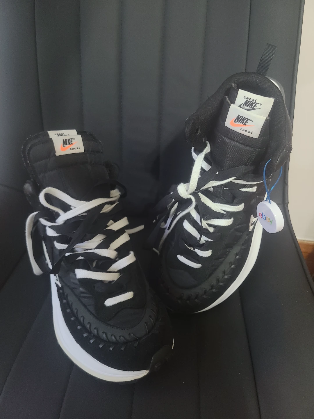Nike x Sacai x Jean Paul Gaultier Vaporwaffle "Black" size 11.5 - photo 4
