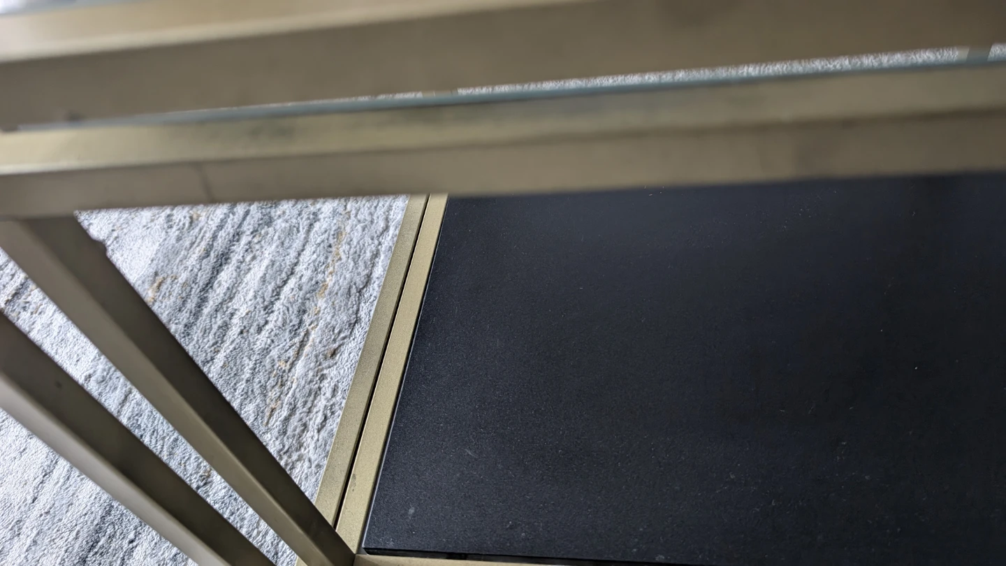 Gold Frame Glass Coffee Table - photo 2