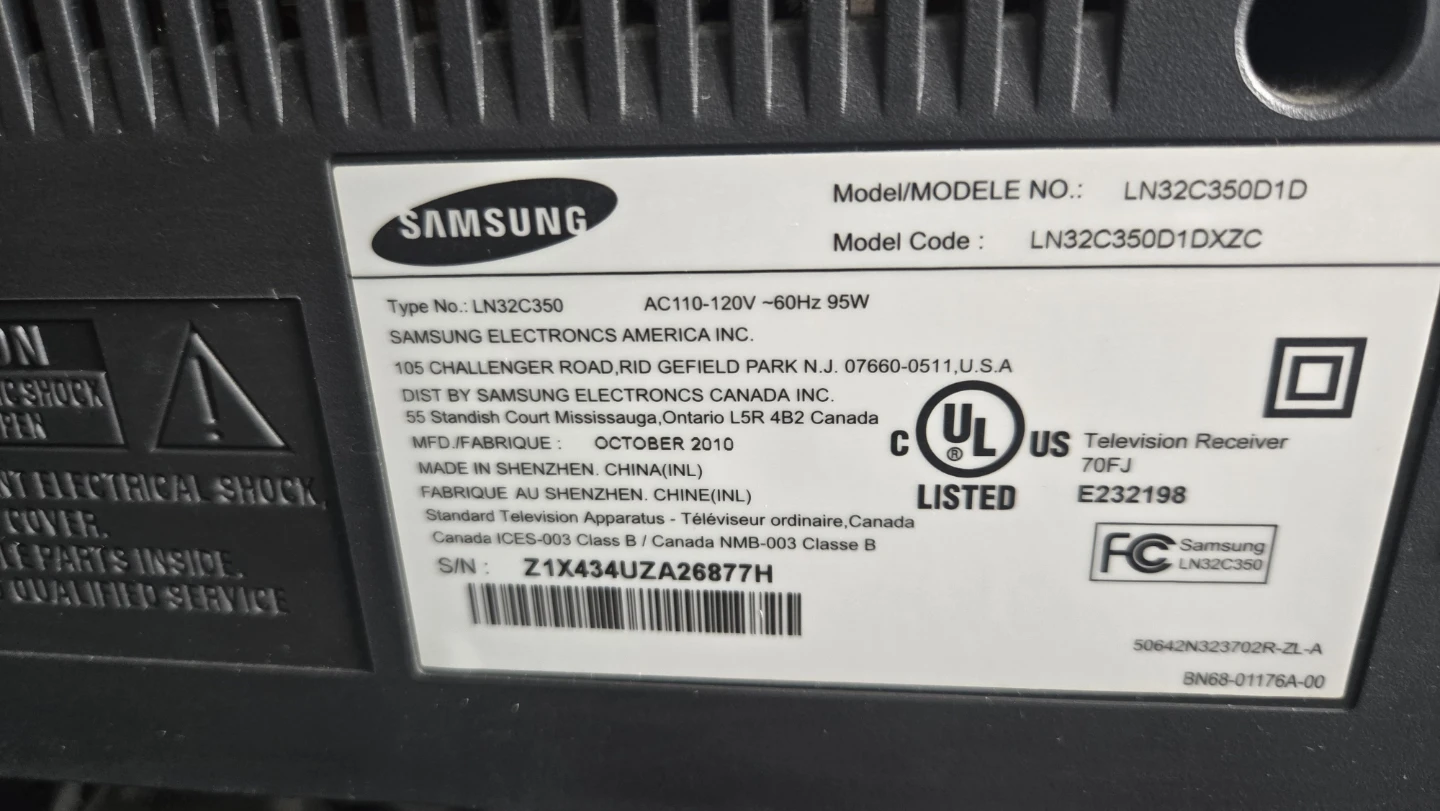 TV Samsung 32" LCD TV LN32C350D1D - photo 2