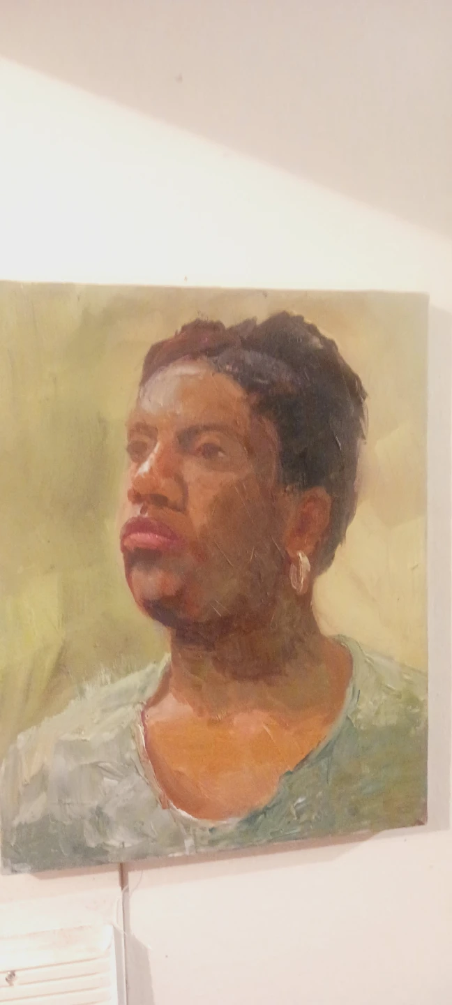 Original Oil Painting Portrait of a Woman by J. Langford, 2004 - photo 3