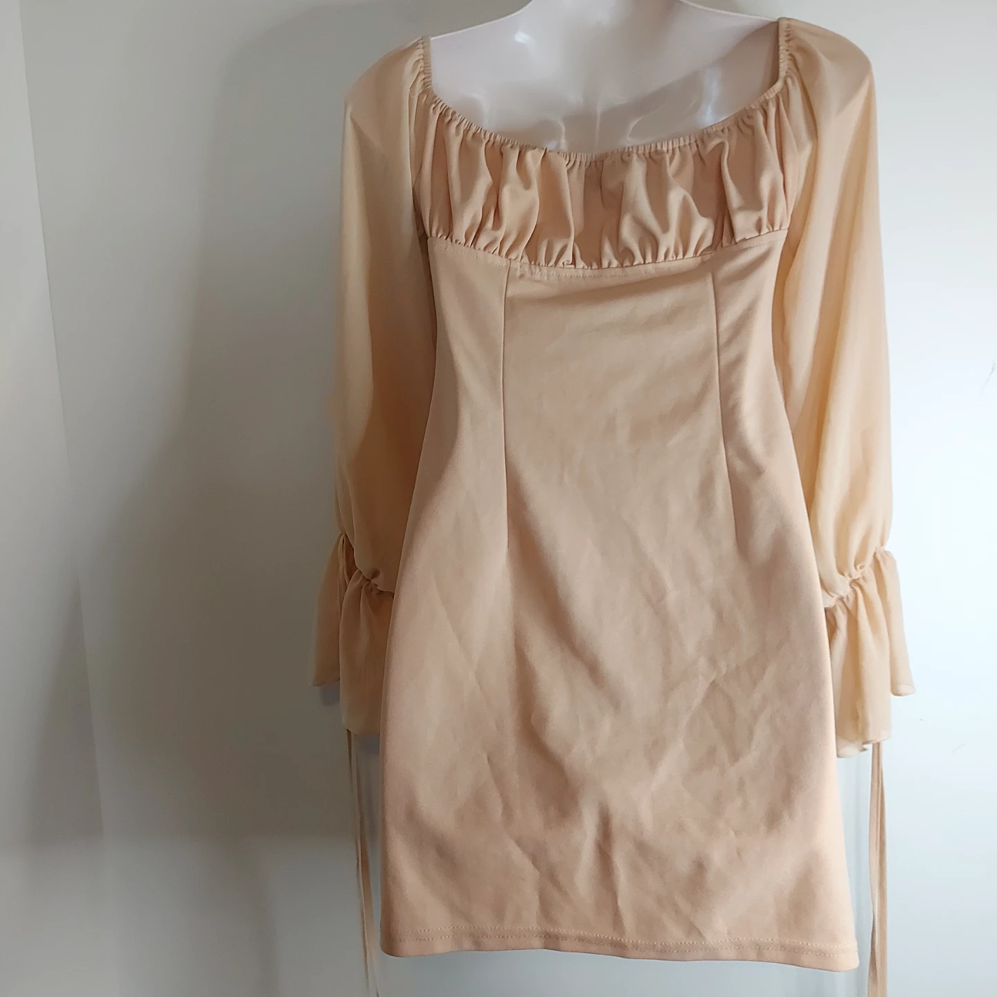 PrettyLittleThing Peach Corset Dress - Size UK 8 / US 4 - photo 4