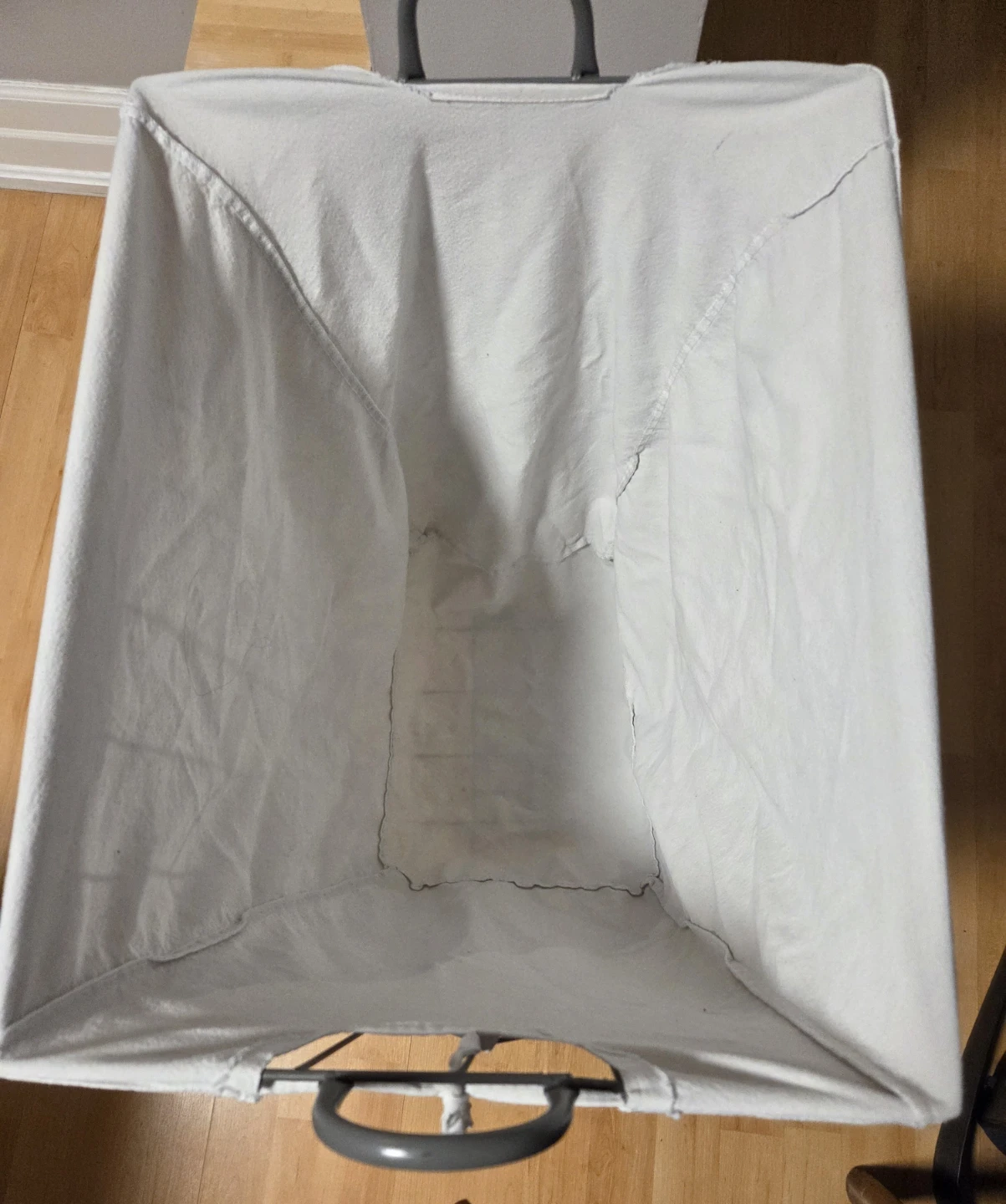 Wire Frame Laundry Basket with Canvas Liner - photo 3