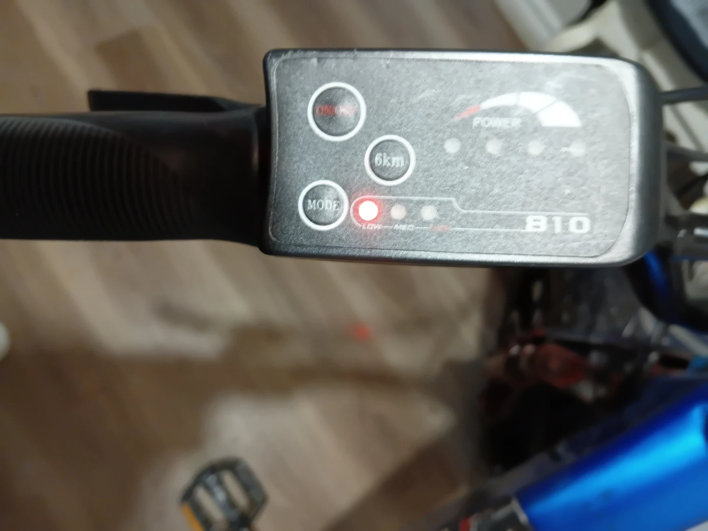 Blue Electric Assist Fat Tire Bicycle