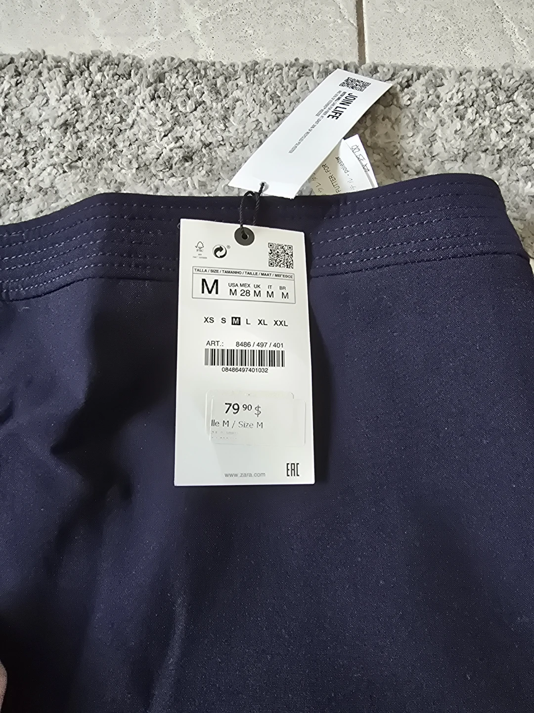 Zara Navy Pencil Skirt - Size M - photo 3