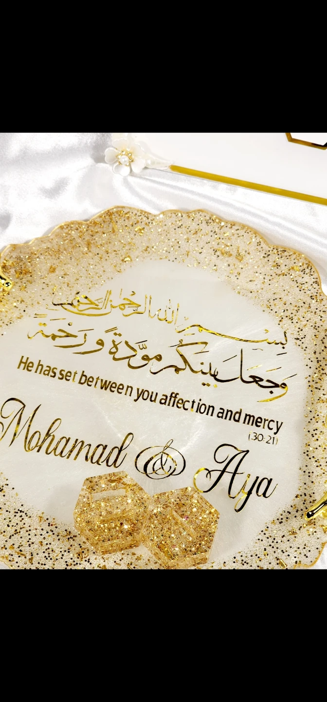 Customized Wedding engagement Ring Holder Tray