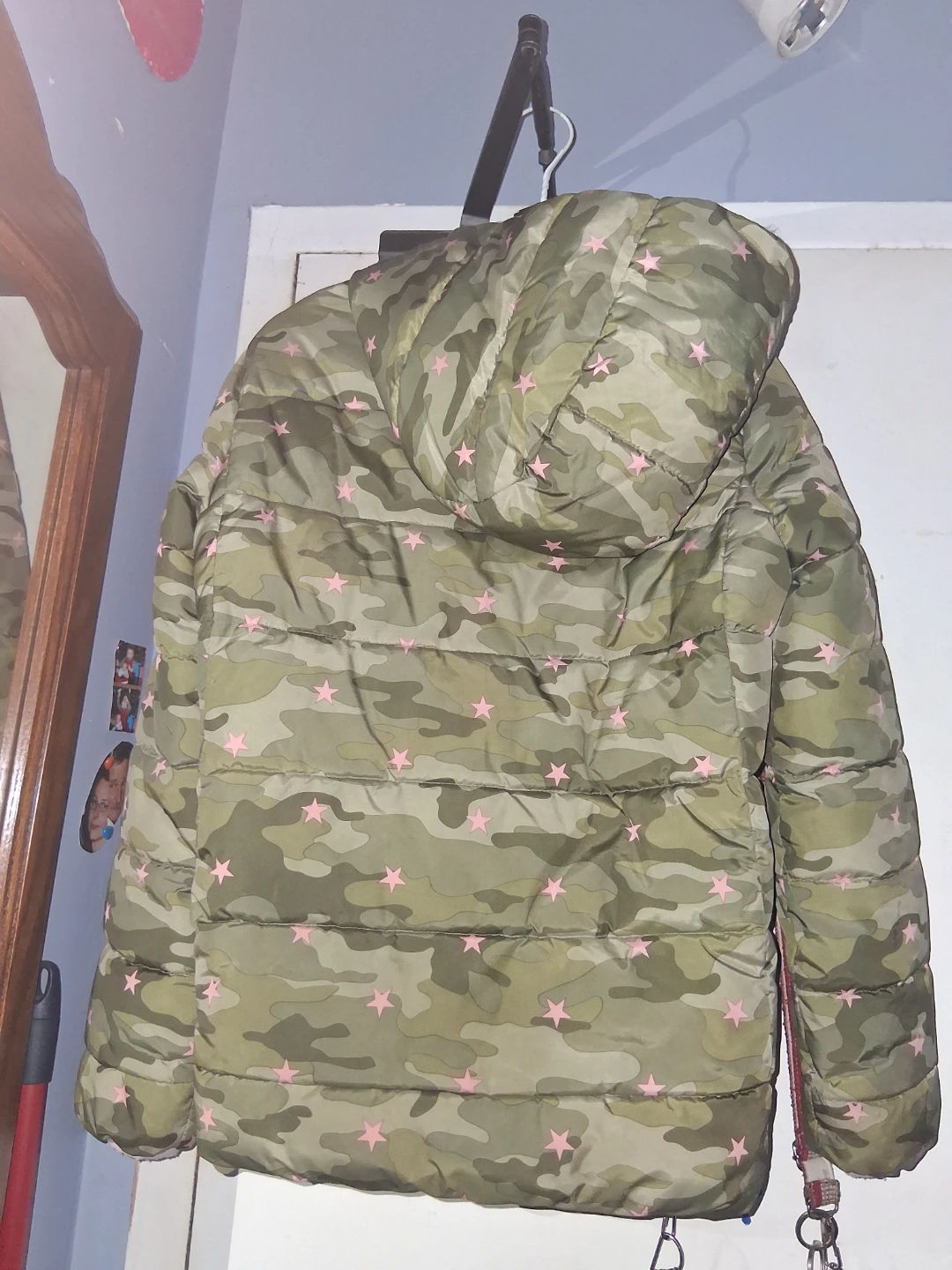 GAP Kids Puffer Jacket - Camo Print with Pink Stars - Size XXL - photo 3