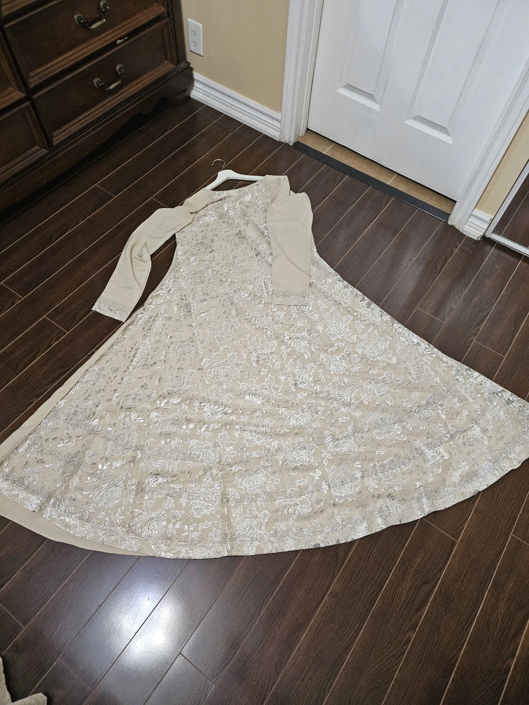 Women's Long Sleeve Embellished Maxi Dress
