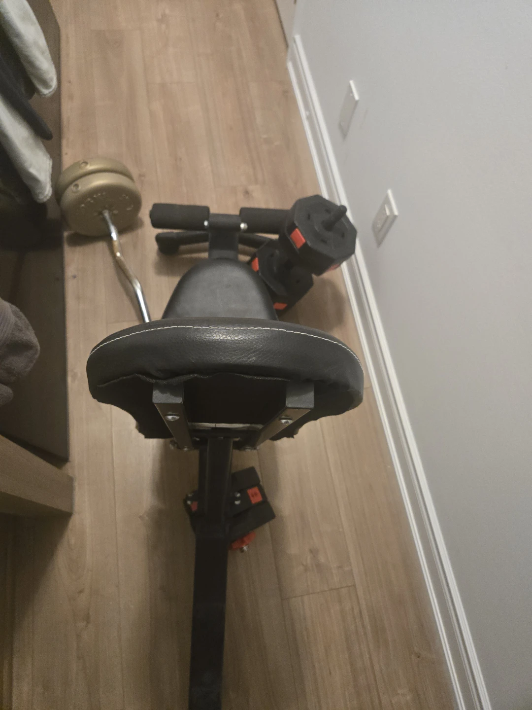Marcy Weight Bench with Barbell and Weights - photo 2