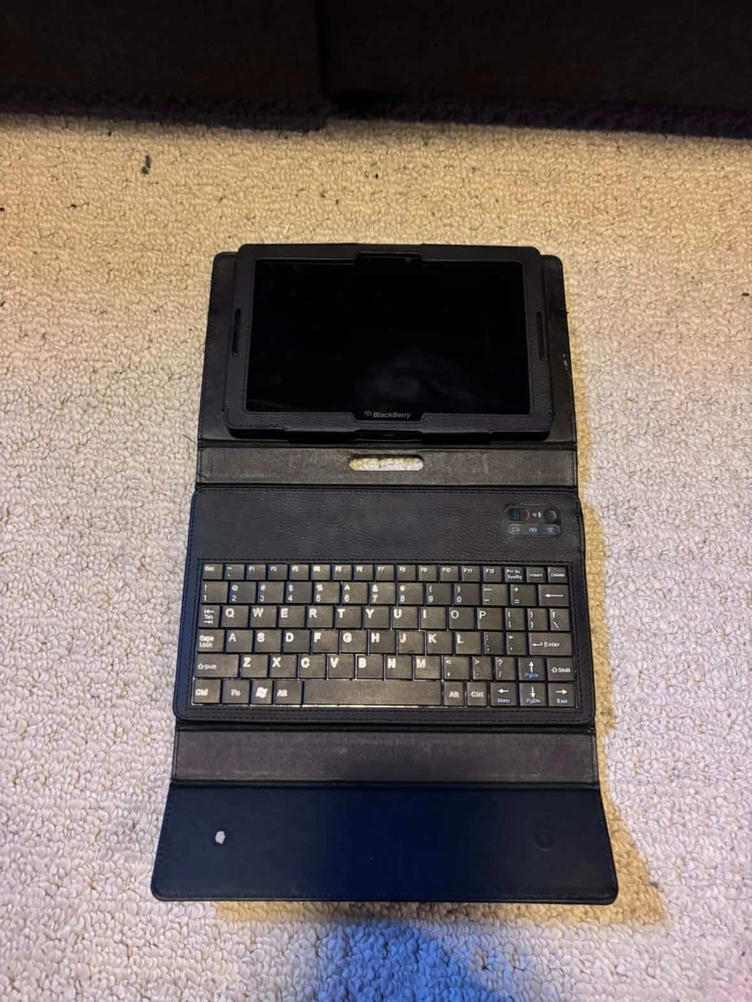 White Samsung Tablet and black, blackberry - photo 4