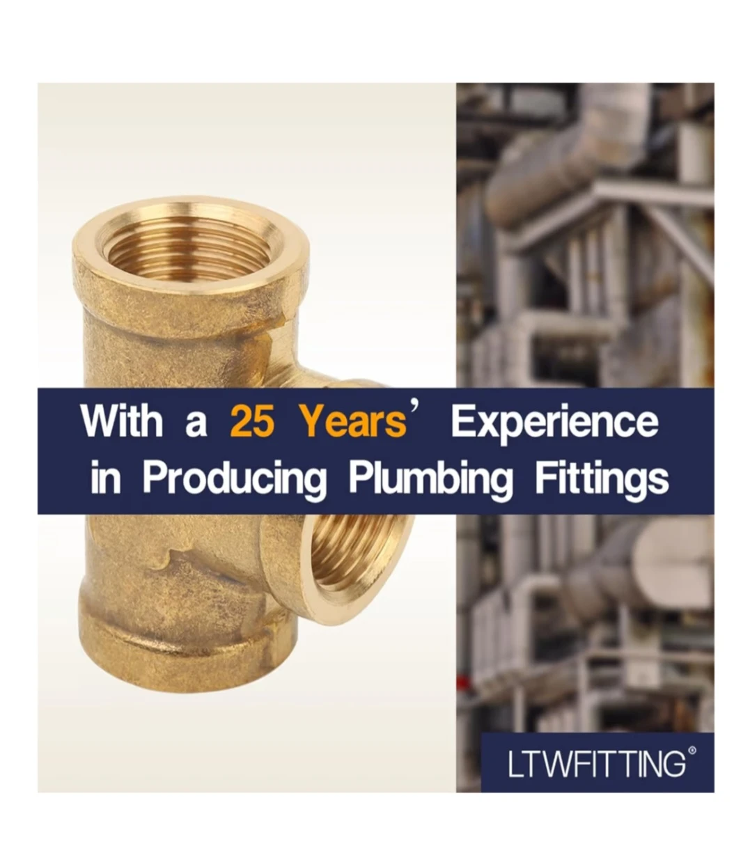 LTWFITTING Brass Pipe Fitting 3/8" Female(Pack of 5) - photo 4