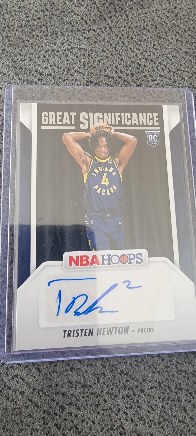 Tristen Newton Autographed Indiana Pacers NBA Hoops Rookie Card