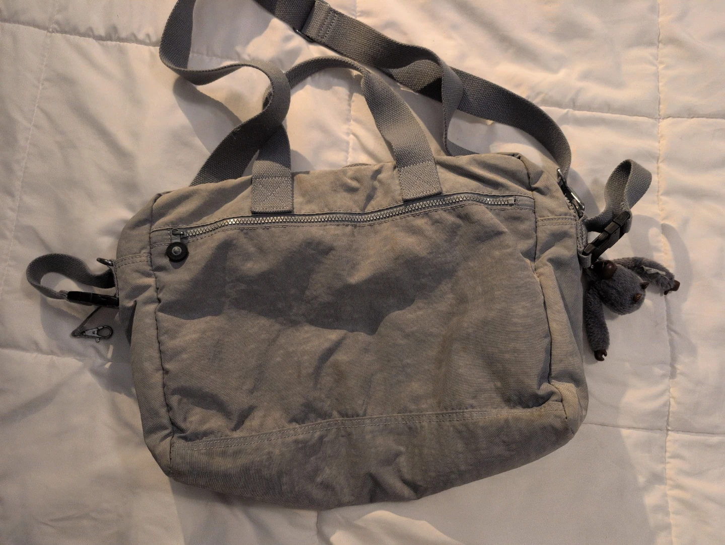 Kipling Grey Crossbody baby Bag with Monkey Charm - photo 3
