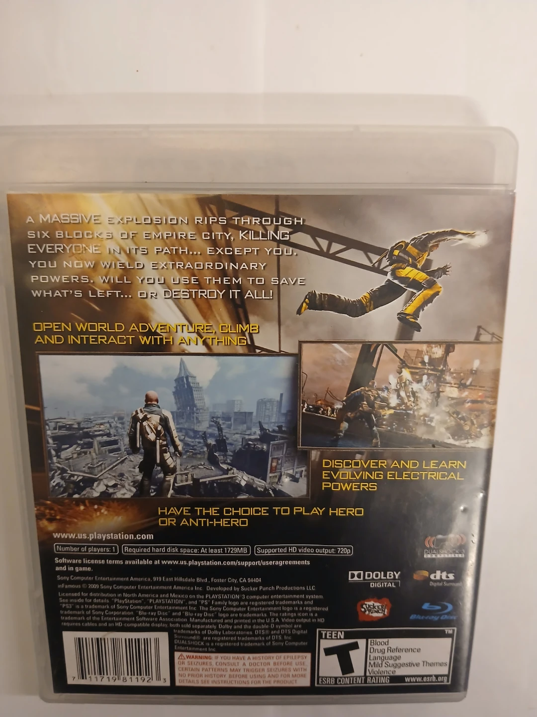Infamous Video Game for PlayStation 3 - photo 4