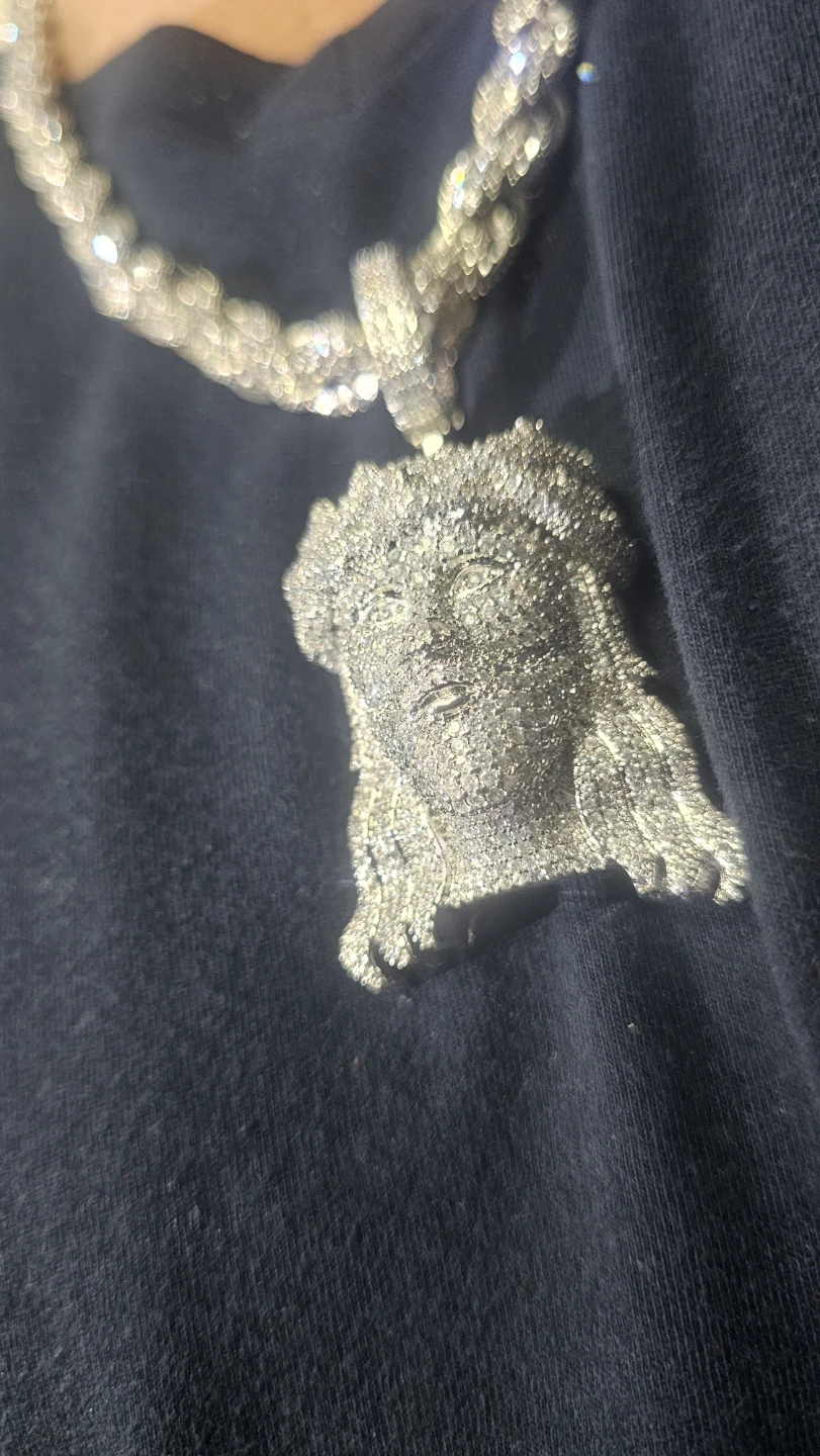 Jesus Piece Pendant with Rope Chain Necklace - photo 4