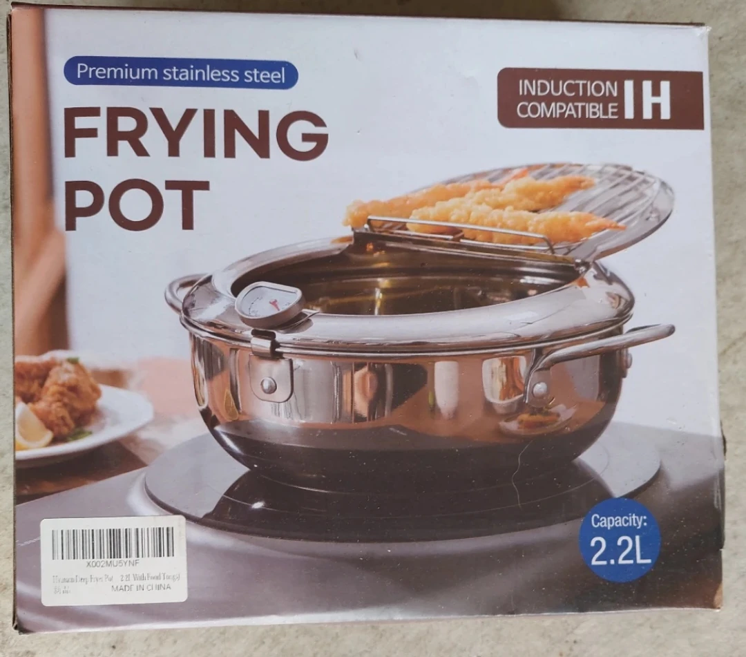 2.2L Stainless Steel Deep Frying Pot (Excellent Condition)
