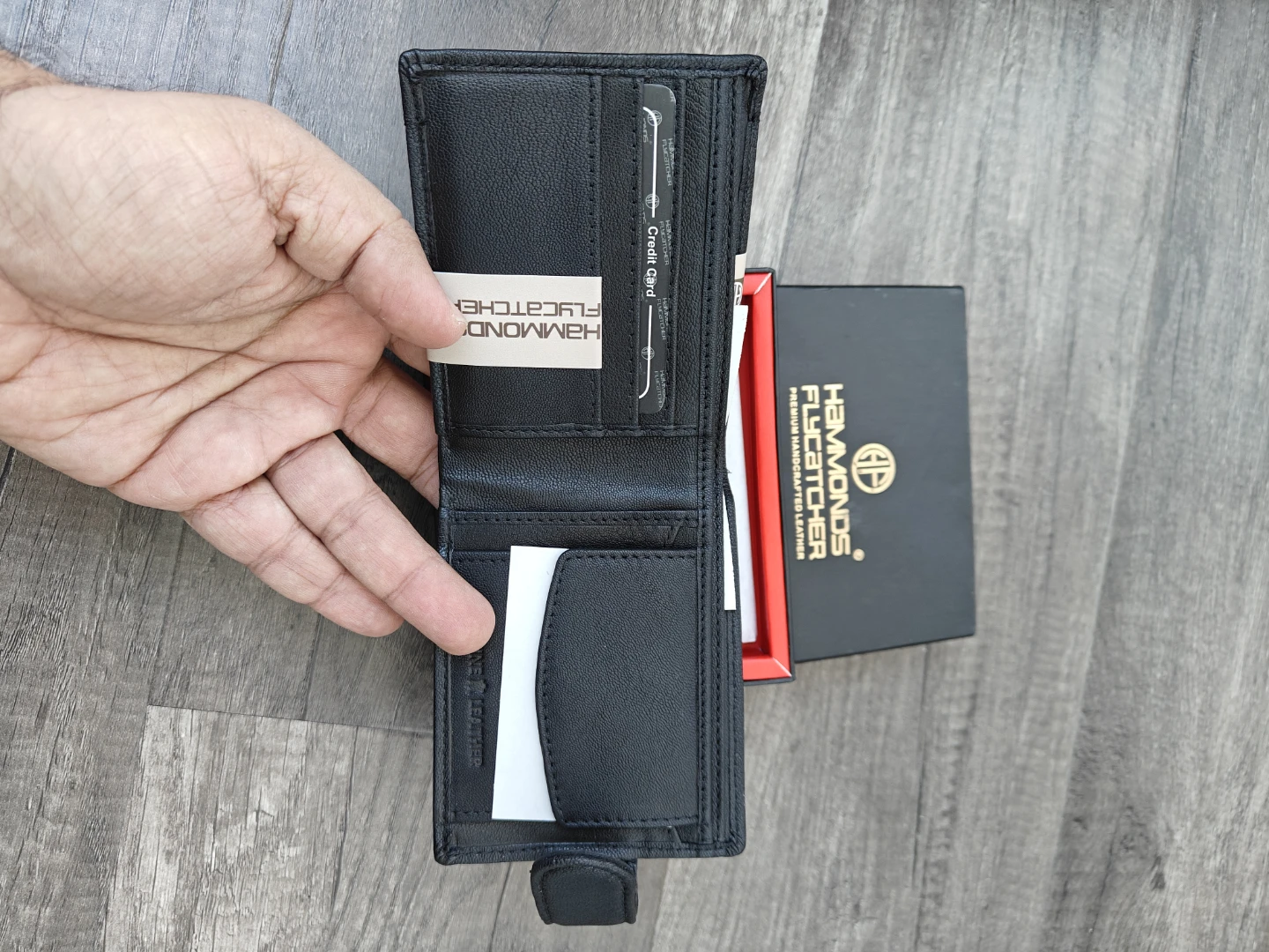 Hammonds Flycatcher Black Leather Bifold Wallet - photo 2