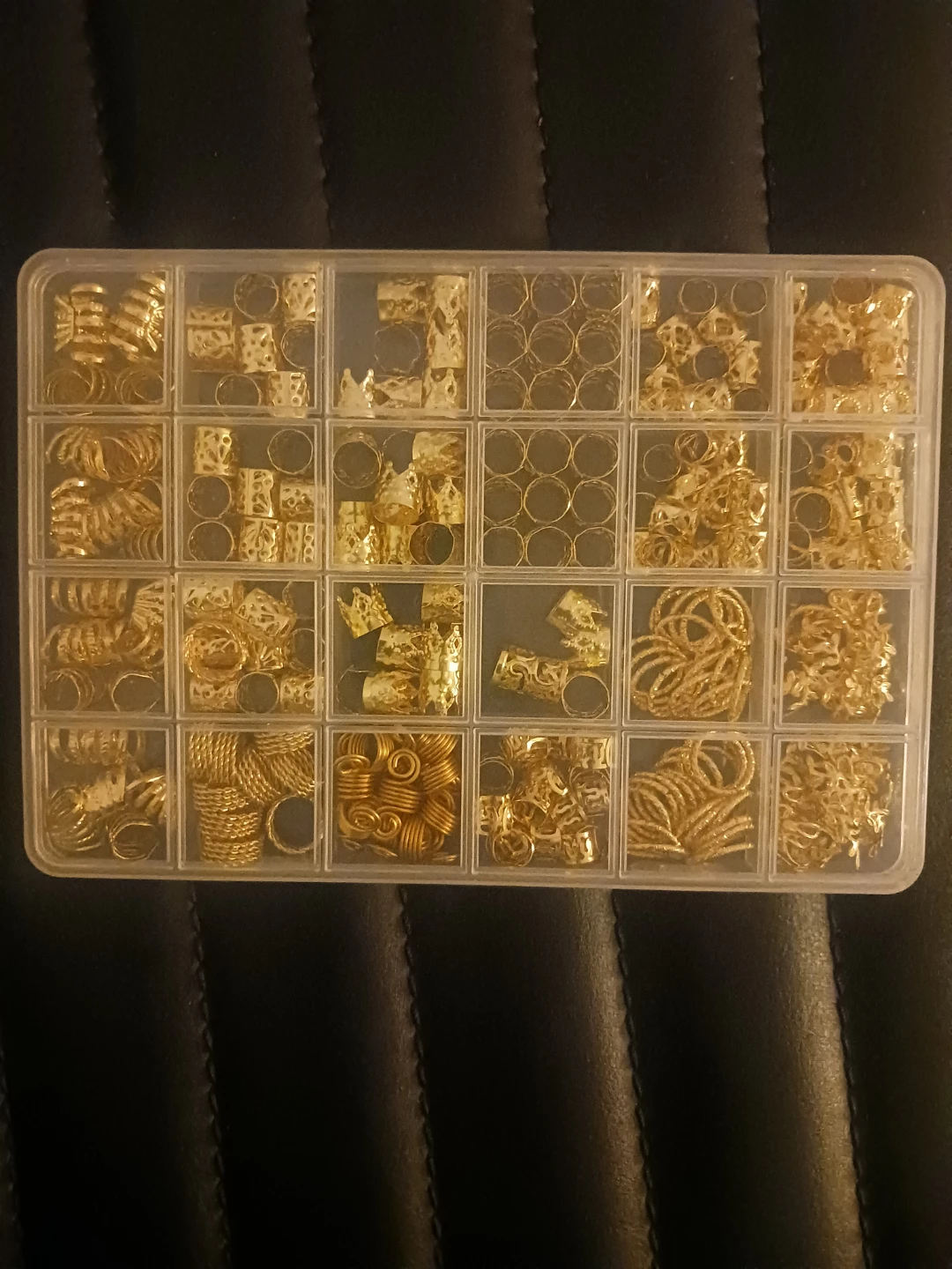 Brand new Gold Tone Hair Braiding Beads and Rings Set - photo 2