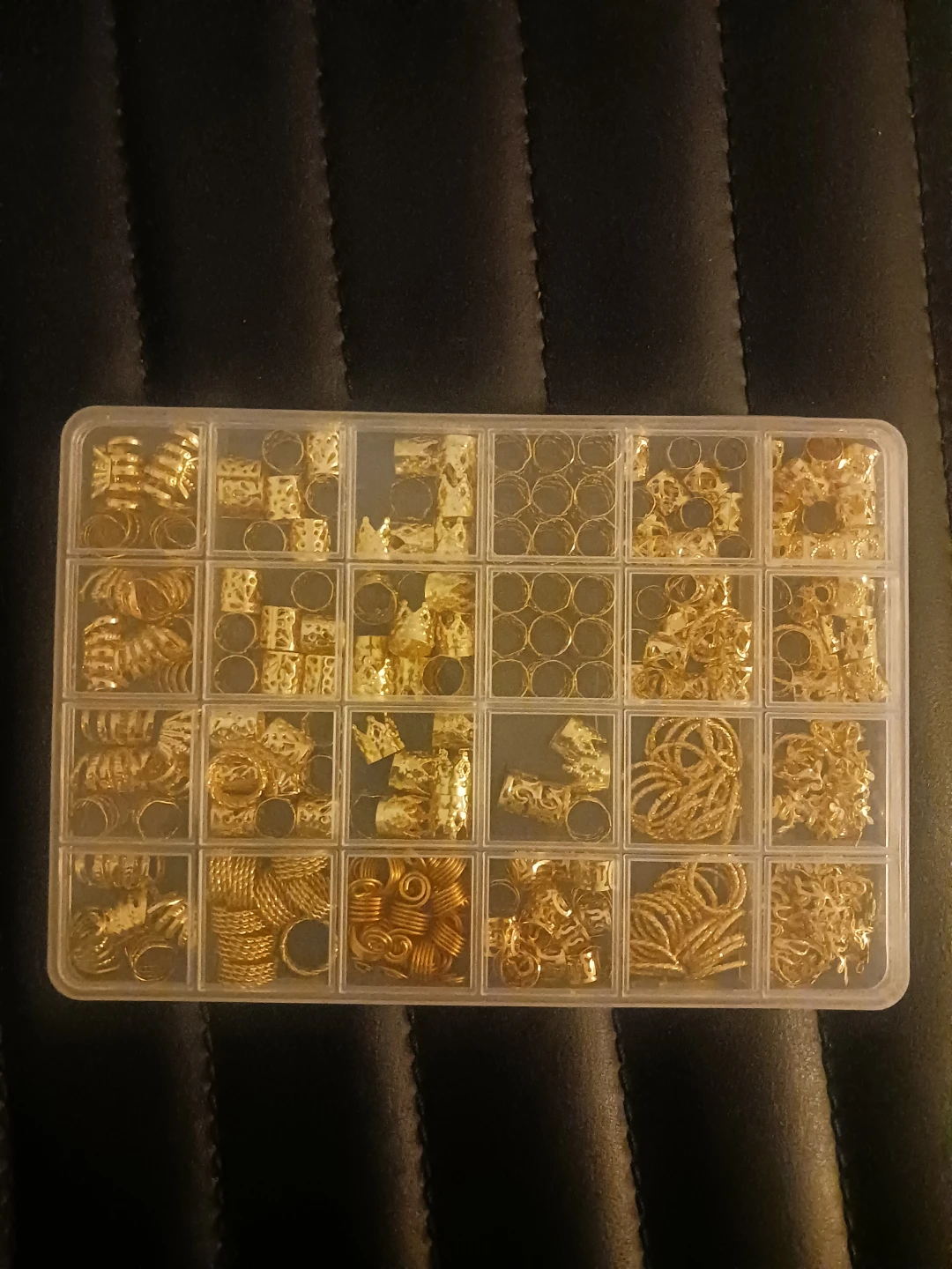 Brand new Gold Tone Hair Braiding Beads and Rings Set - photo 3