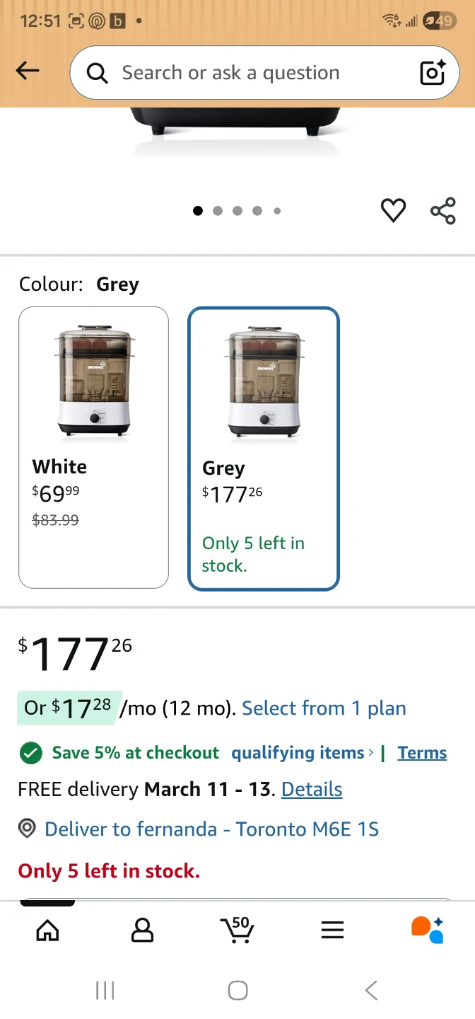 Growsy Electrical Steam Sterilizer-Dryer - Grey - photo 5