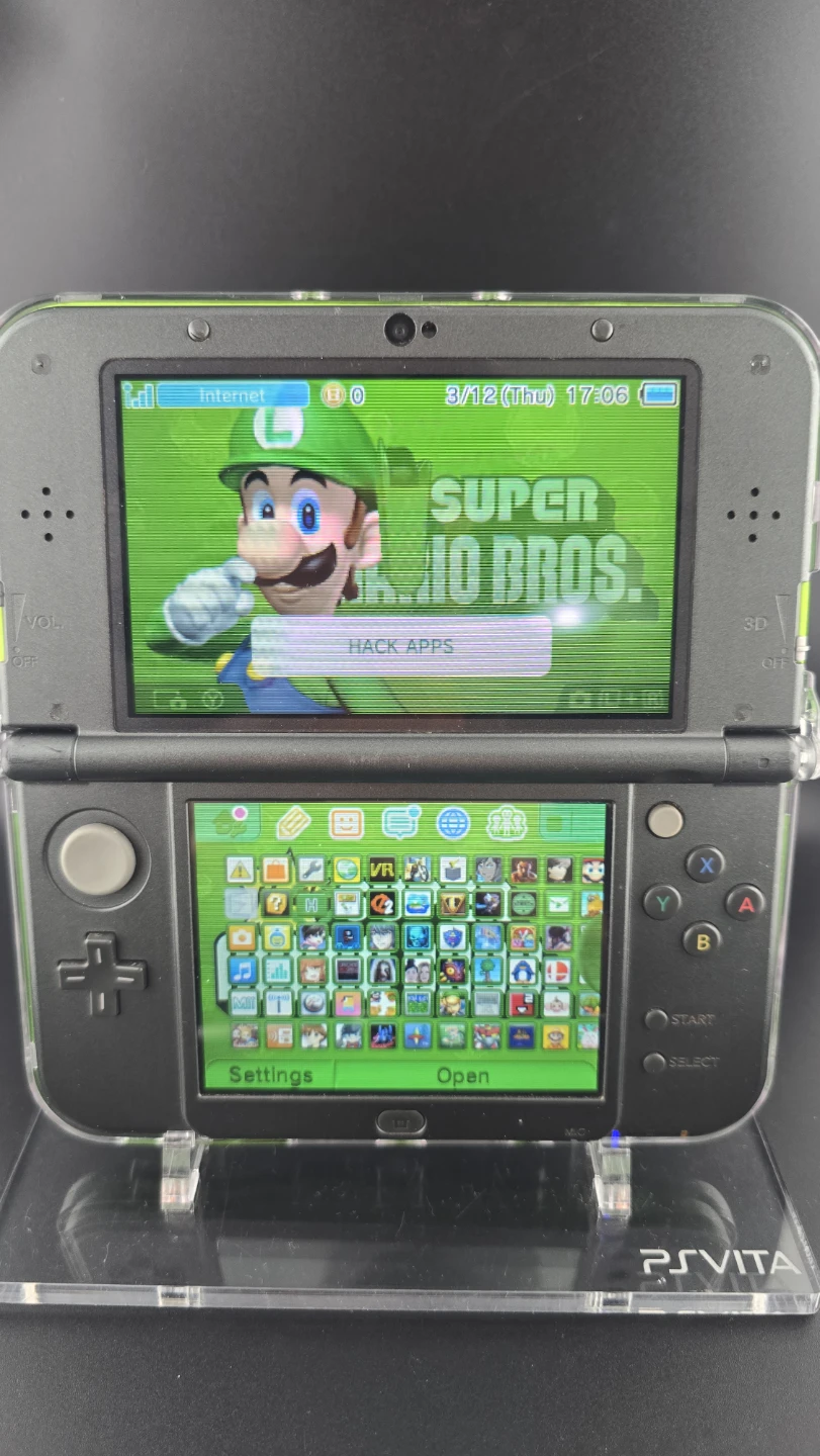 🎮 New Nintendo 3DS XL dual ips screen– GREEN – 128GB Loaded! - photo 2