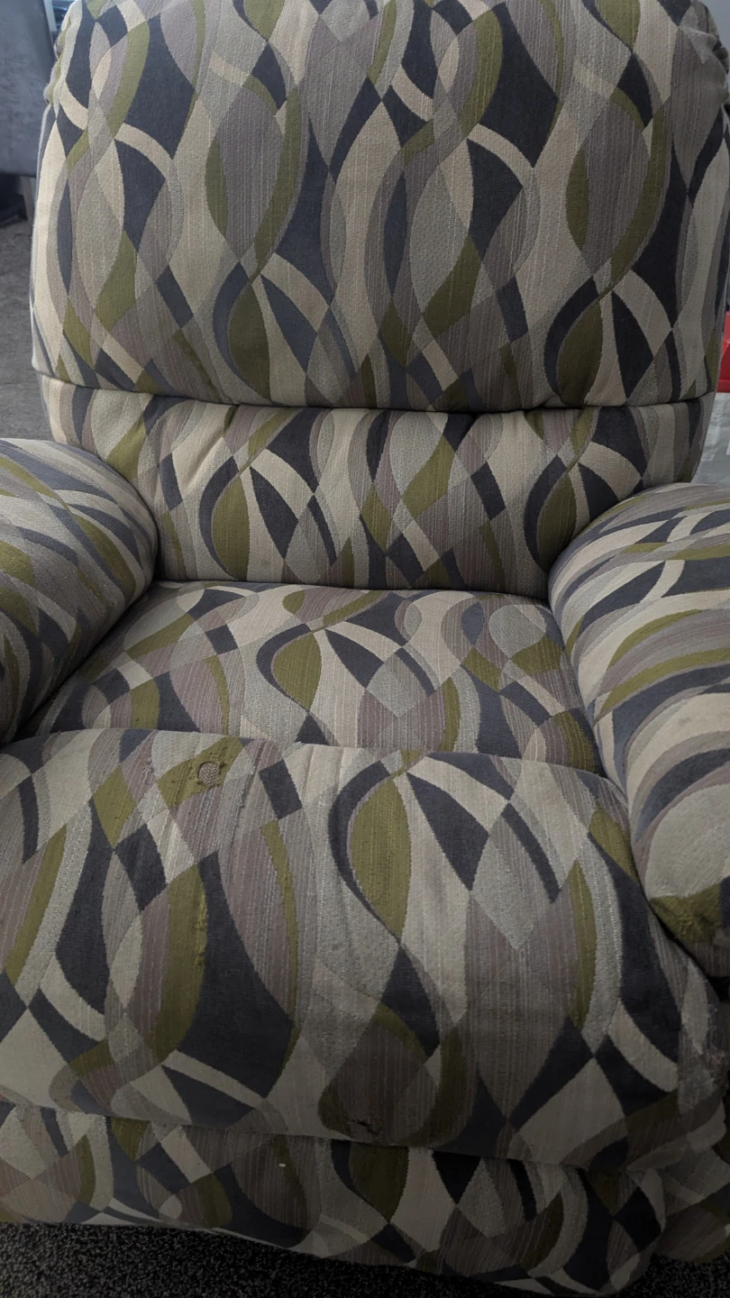 Grey Leather Sofa and separate Recliner - photo 3