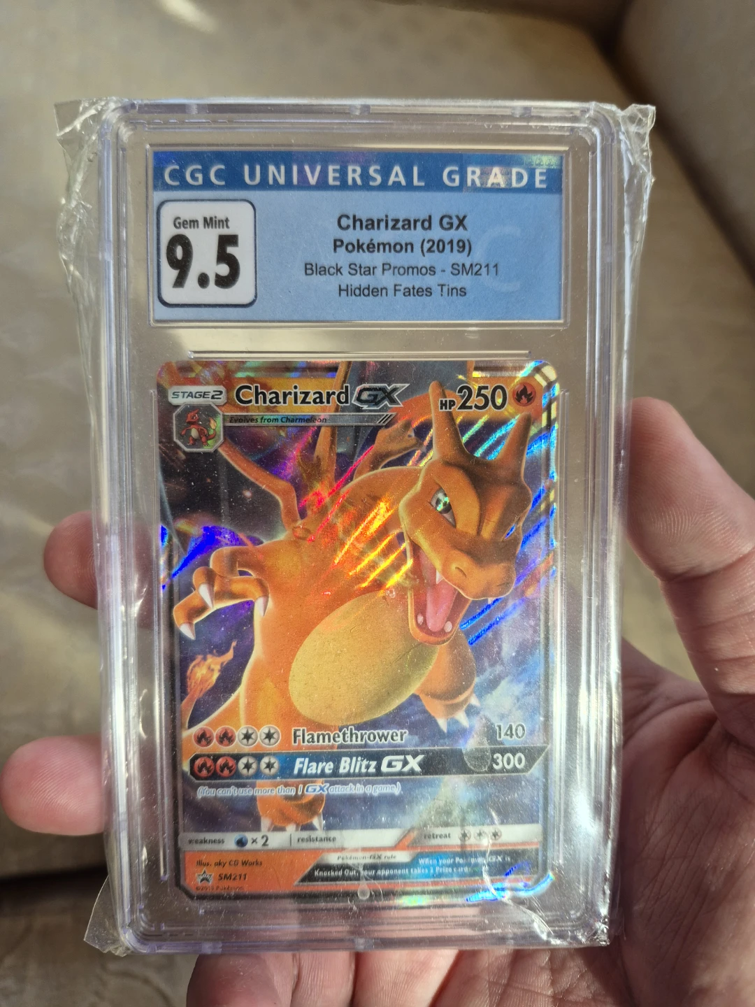 CGC Graded Charizard GX Pokémon Card (2019)