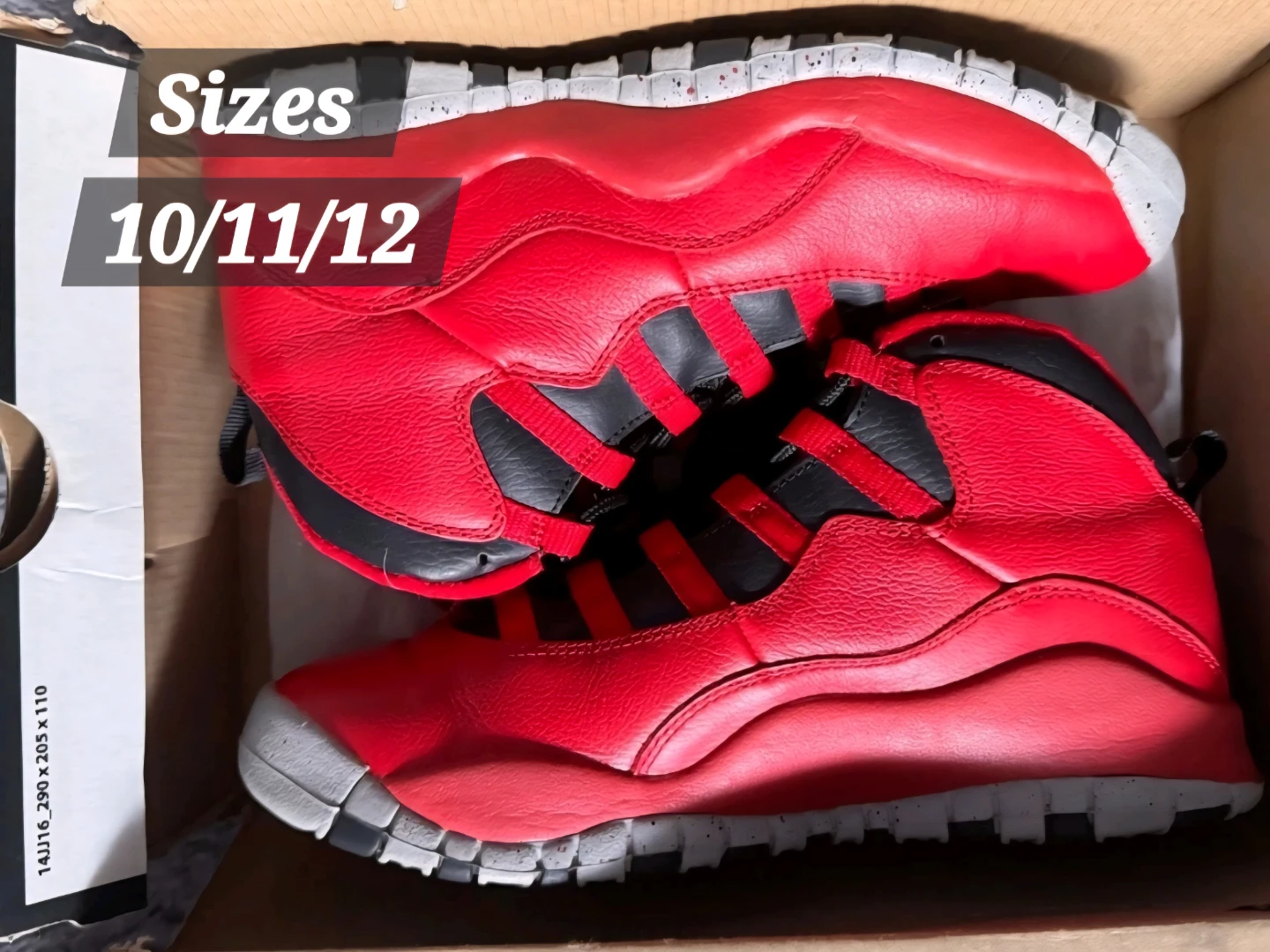 Jordan 10 Red Black Sneakers