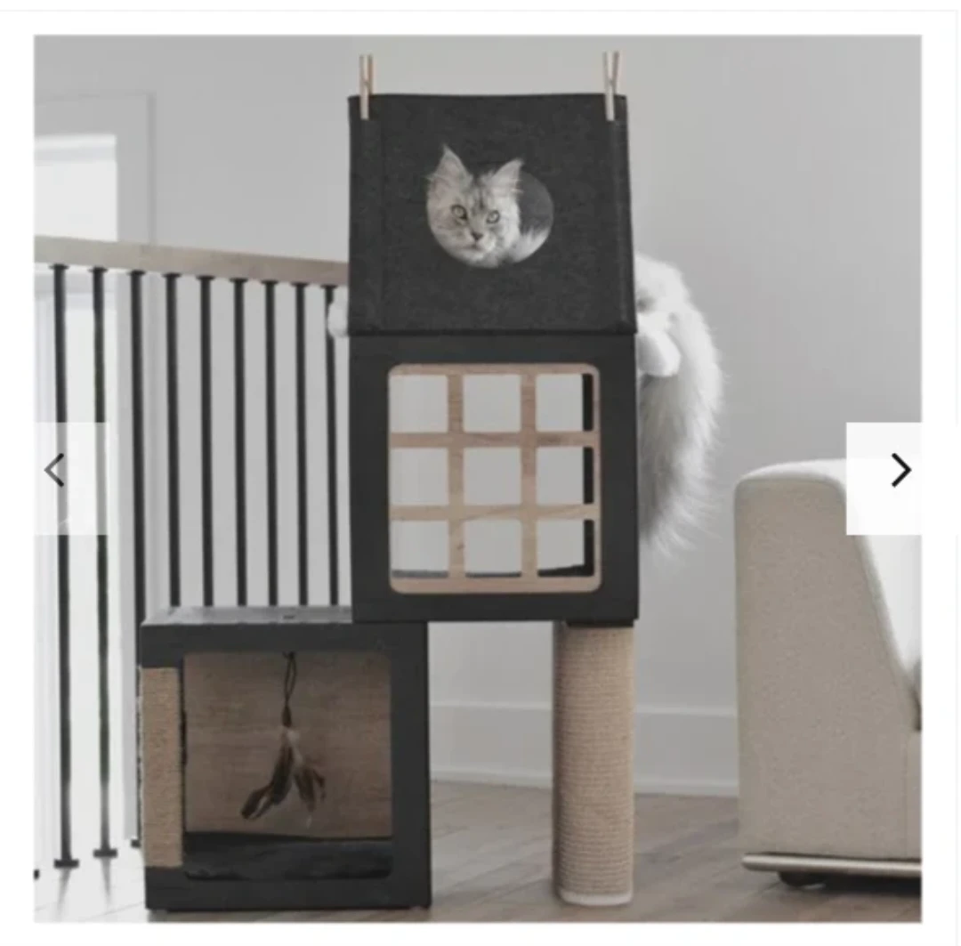 Modern Cat Condo with Scratching Post - photo 2
