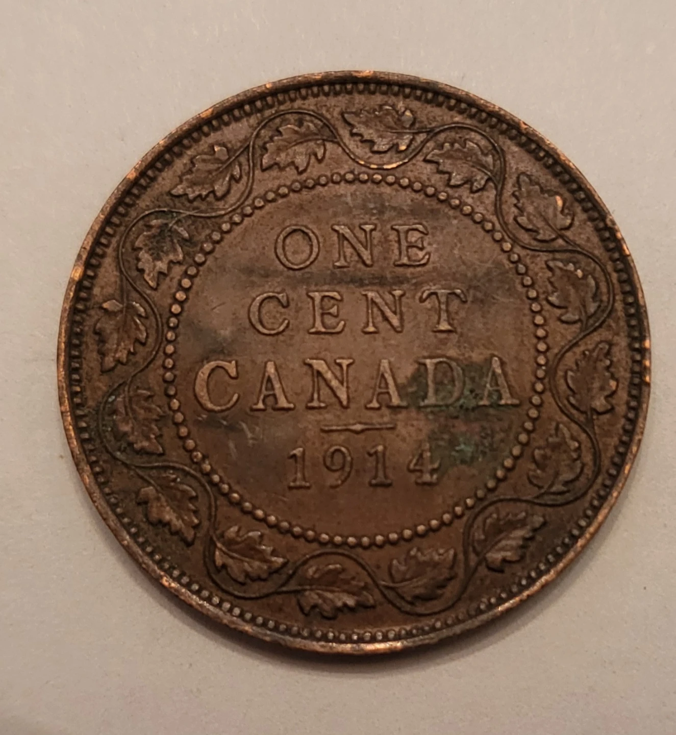 Vintage 1914 Canada One Cent Coin