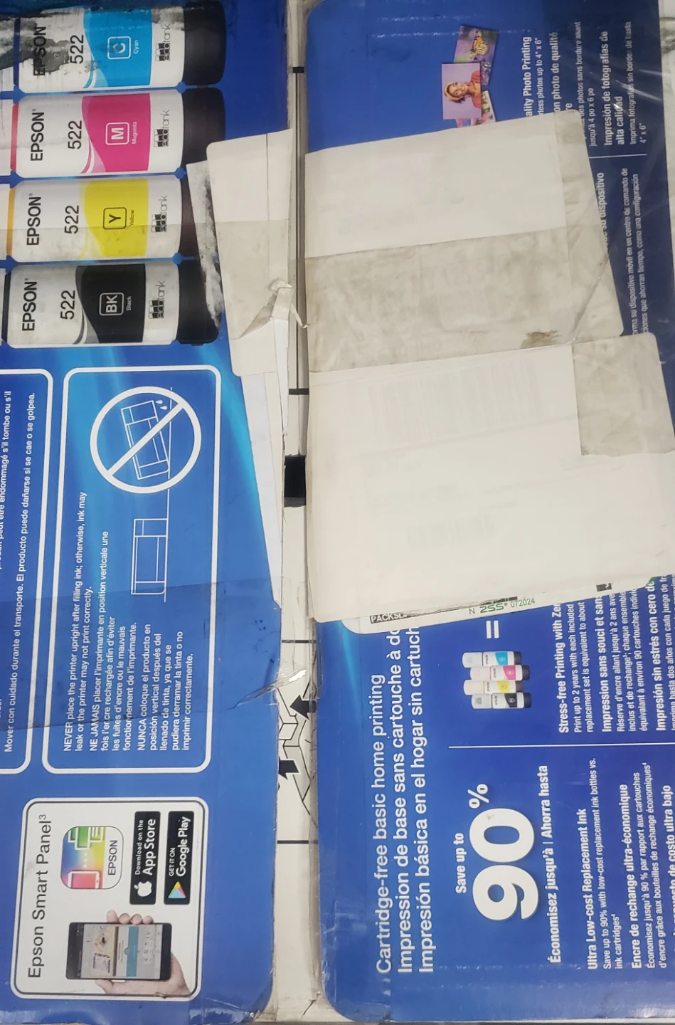 Epson EcoTank ET-2800 Printer, Damaged, Use For Parts!!!