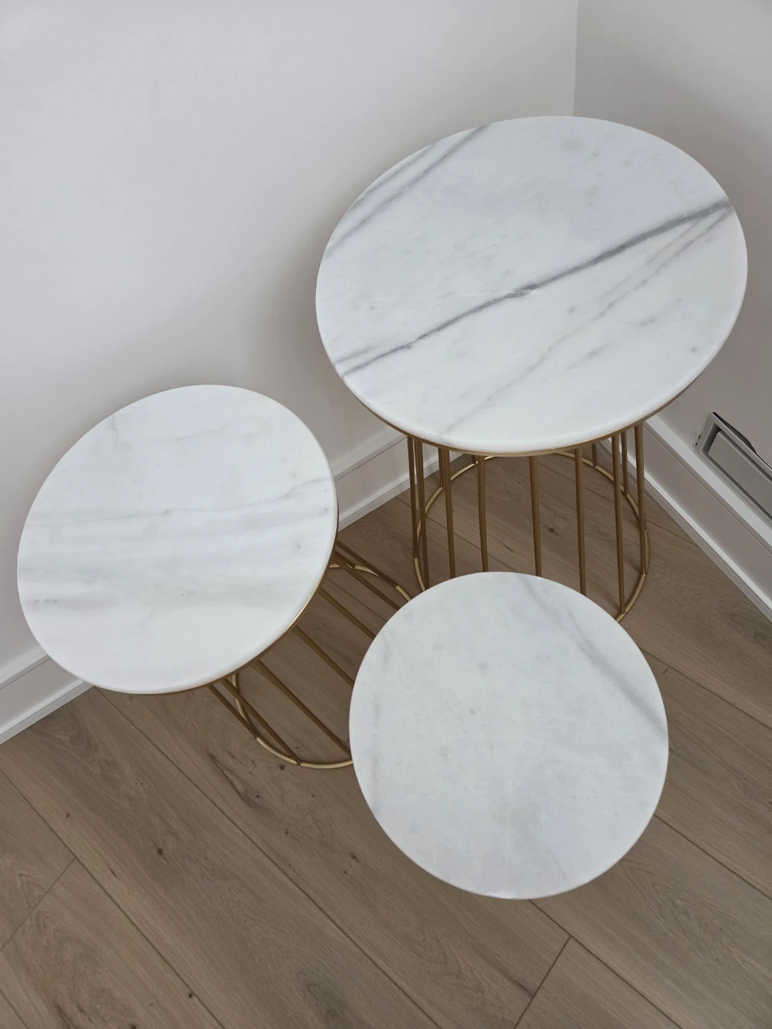 Set of 3 Marble Accent Tables - photo 2
