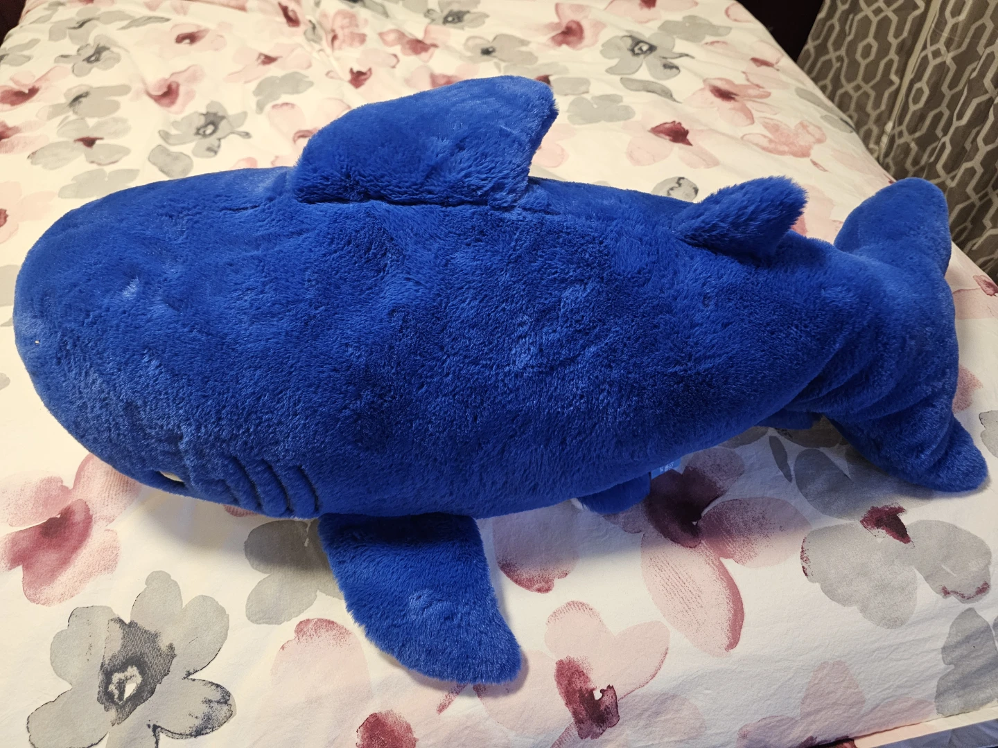 Blue Plush Shark Stuffed Animal - photo 3