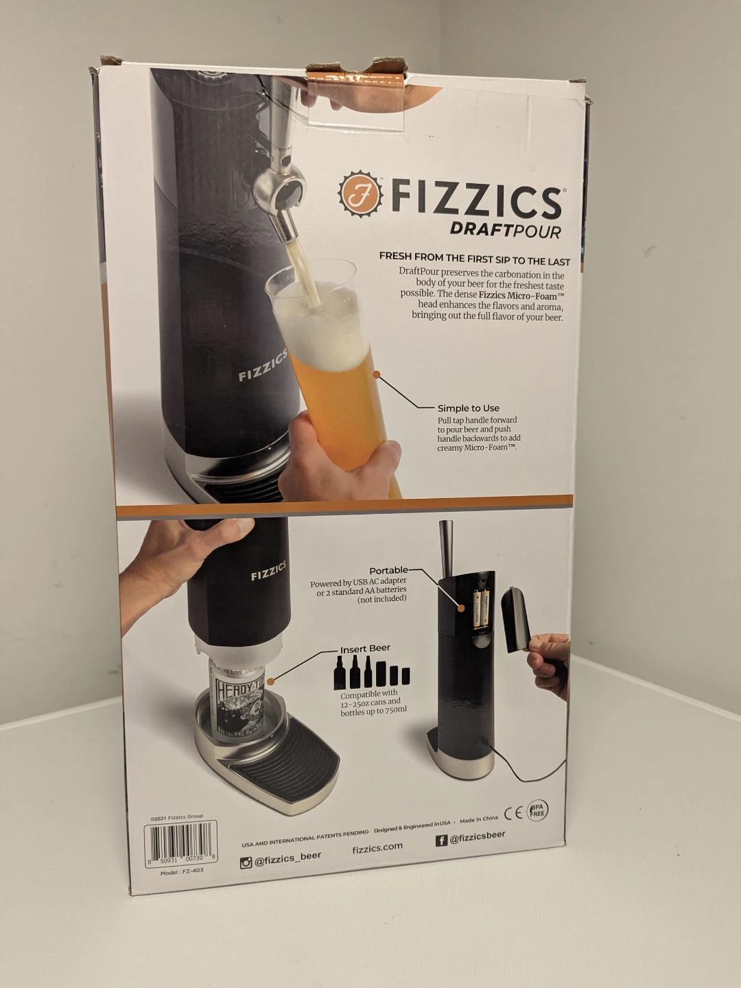 Fizzics DraftPour Nitro-Style Beer Dispenser - photo 2