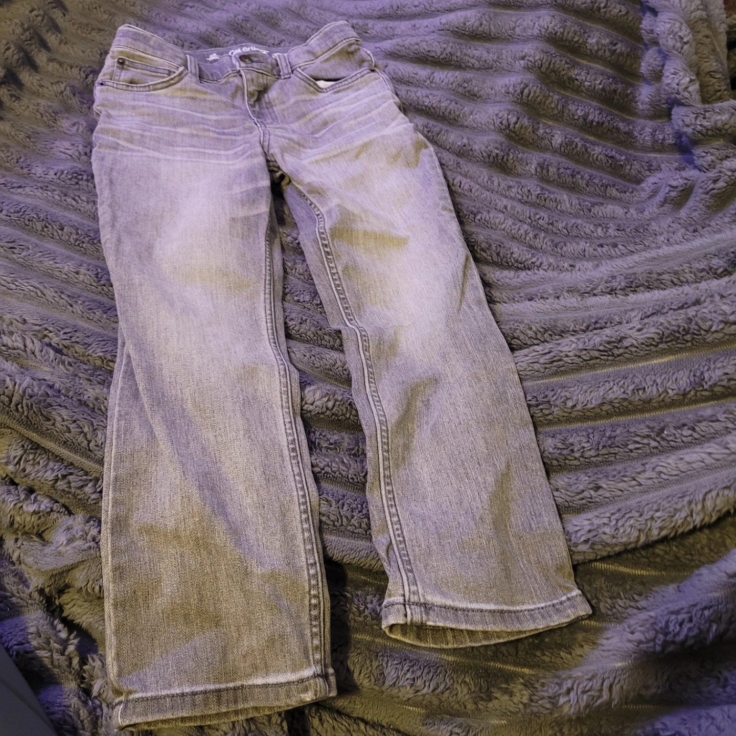 Kids Cat & Jack Grey Super Stretch Jeans Size 10 - photo 3